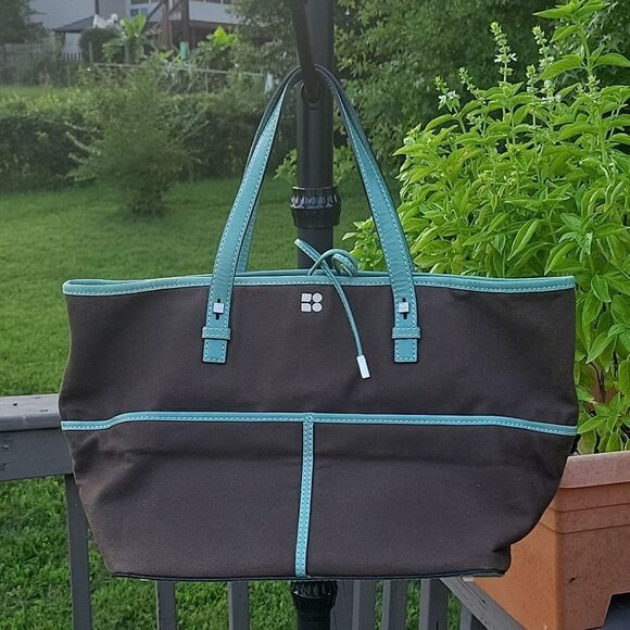 Kate spade brown canvas tote - Picture 1 of 8